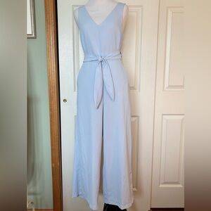 Shinestar Light Blue Tie-Waist Jumpsuit